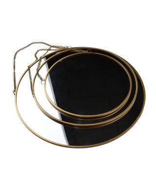 ALEXIA Komplet 3 luster 28/24/19cmna łańcuszku złote