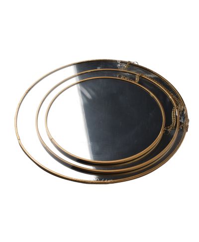 ALEXIA Komplet 3 luster 28/24/19cmna łańcuszku złote