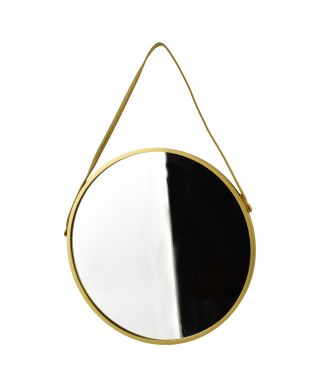 ALEXIA Lustro 40x40x1,8cm na złotym pasku