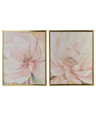 INGA Komplet 2 obrazów 40x50cm różowe kwiaty