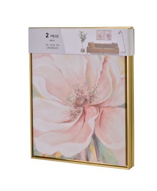 INGA Komplet 2 obrazów 40x50cm różowe kwiaty