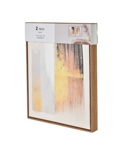 INGA Komplet 2 obrazów 40x50cm modern beżowy