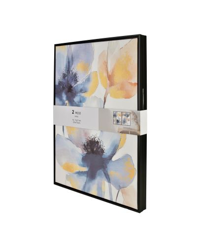 INGA Komplet 2 obrazów 50x70cm złote kwiaty