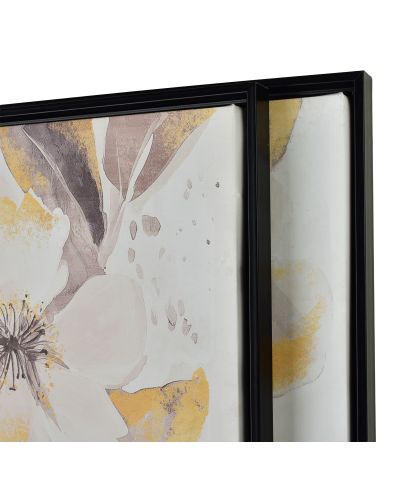 INGA Komplet 2 obrazów 50x70cm złote kwiaty 2