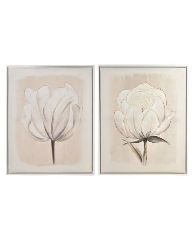 INGA Komplet 2 obrazów 40x50cm biały kwiat