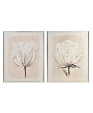 INGA Komplet 2 obrazów 40x50cm biały kwiat