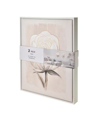 INGA Komplet 2 obrazów 40x50cm biały kwiat
