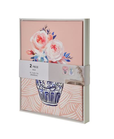 INGA Komplet 2 obrazów 40x50cm wazony