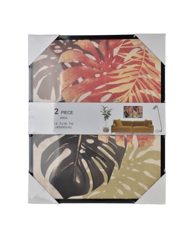 INGA Komplet 2 obrazów 40x50cm Dżungla kolorowa