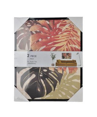 INGA Komplet 2 obrazów 40x50cm Dżungla kolorowa