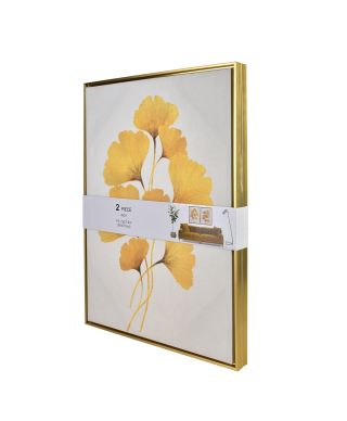 INGA Komplet 2 obrazów 50x70cm złoty miłorząb