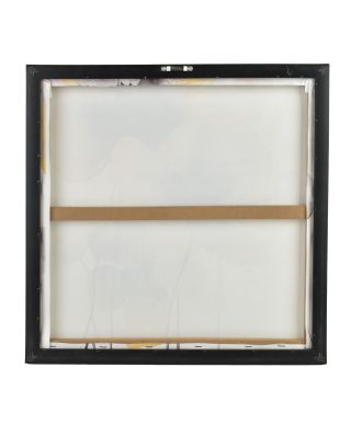 INGA Komplet 2 obrazów 40x40cm kwiaty czarno-złote