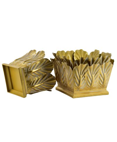 MARINA Komplet 3 osłonek dekoracyjnych Gold 32x32x20/31x31x20/25x25x20cm