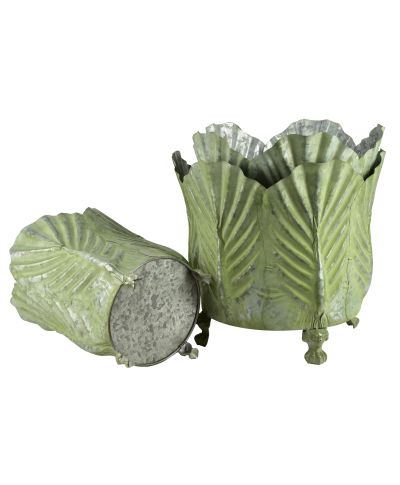 MARINA Komplet 3 osłonek dekoracyjnych green 47x47x42/39x39x40/32x32x39cm