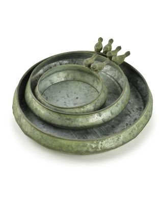 MARINA Komplet 3 poidełek green 26x26x5/22x22x5/15x15x5cm