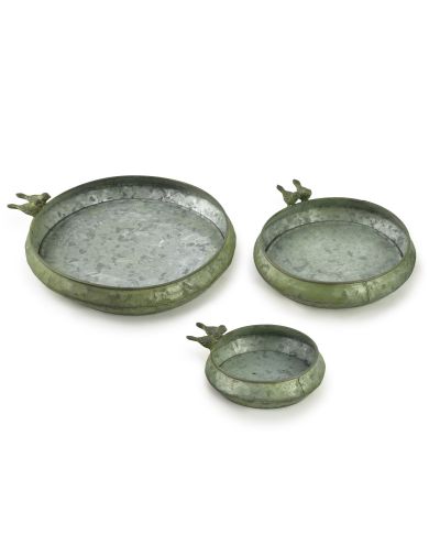 MARINA Komplet 3 poidełek green 26x26x5/22x22x5/15x15x5cm