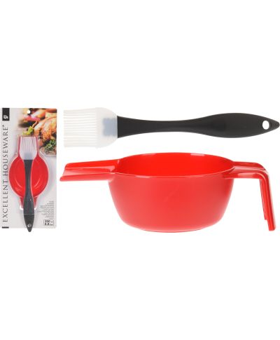 PĘDZEL Z MISKĄ 200ML ANTHACIT