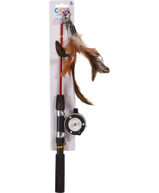 ZABAWKA DLA KOTA WĘDKA, KIJ 40CM