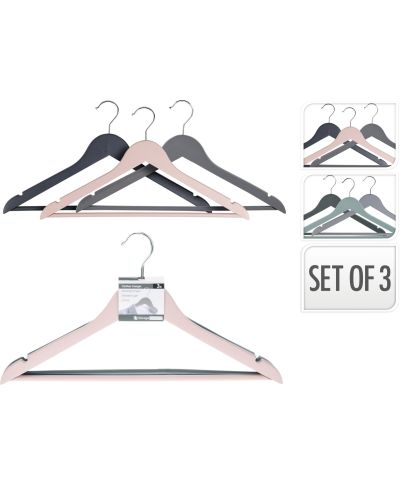 ZESTAW WIESZAKÓW NA UBRANIA DREWNIANE 3