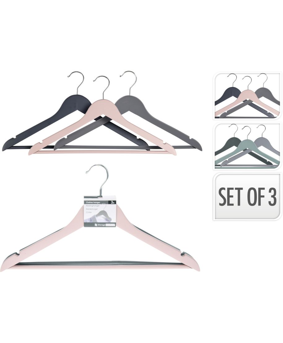 ZESTAW WIESZAKÓW NA UBRANIA DREWNIANE 3