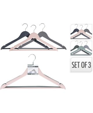 ZESTAW WIESZAKÓW NA UBRANIA DREWNIANE 3