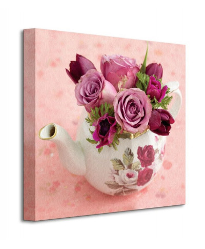 Floral Tea Pot - Obraz na płótnie