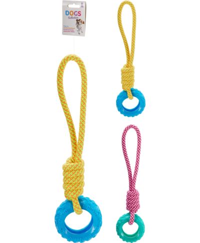 ZABAWKA DLA PSA OPONA TPE Z LINĄ