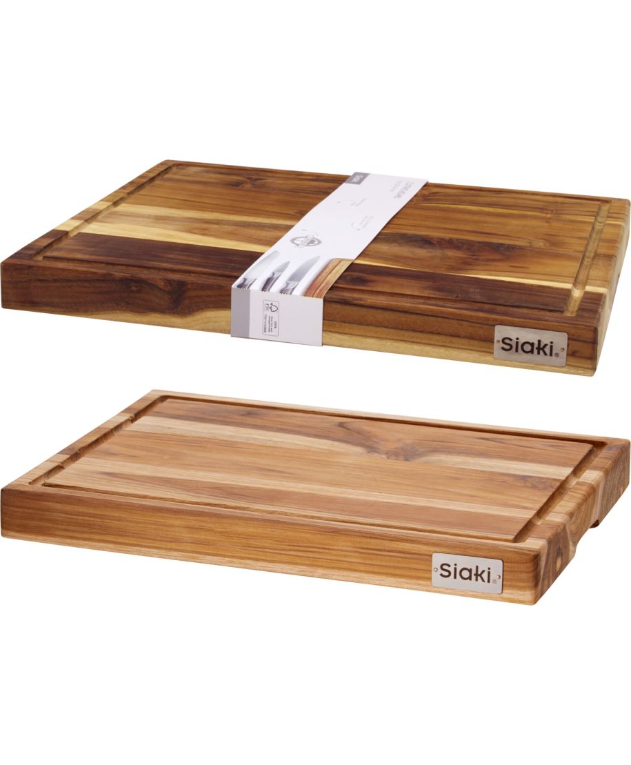 DESKA DO KROJENIA DREWNO TEKOWE 45X35X4CM