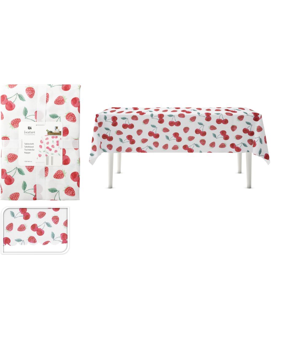 OBRUS WZÓR WIŚNIOWY 130X1