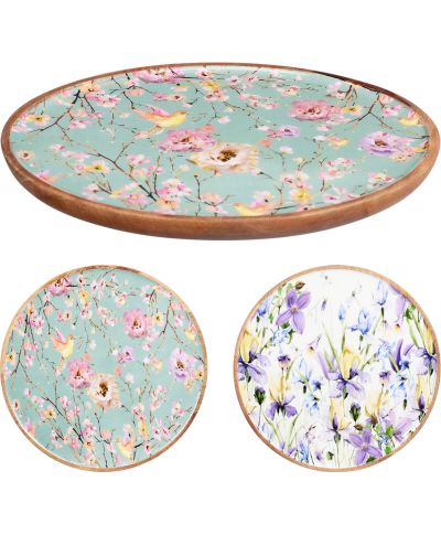 TALERZ 37X37CM 2 RODZAJE KWIAT DSG