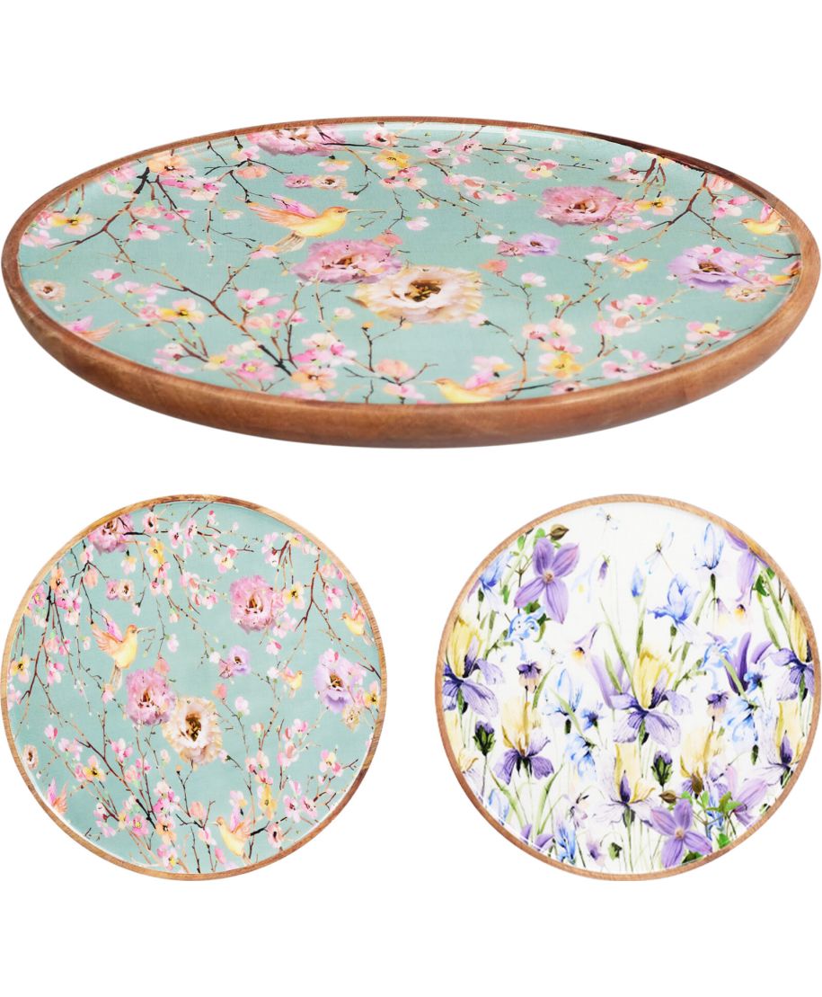 TALERZ 37X37CM 2 RODZAJE KWIAT DSG