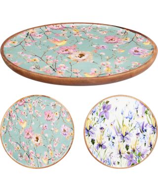 TALERZ 25X25CM 2 RODZAJE KWIAT DSG