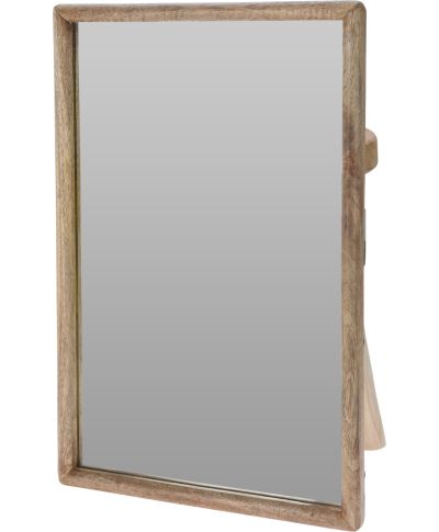 LUSTRO KWADRATOWE DREWNIANE 60CM