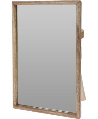 LUSTRO KWADRATOWE DREWNIANE 60CM