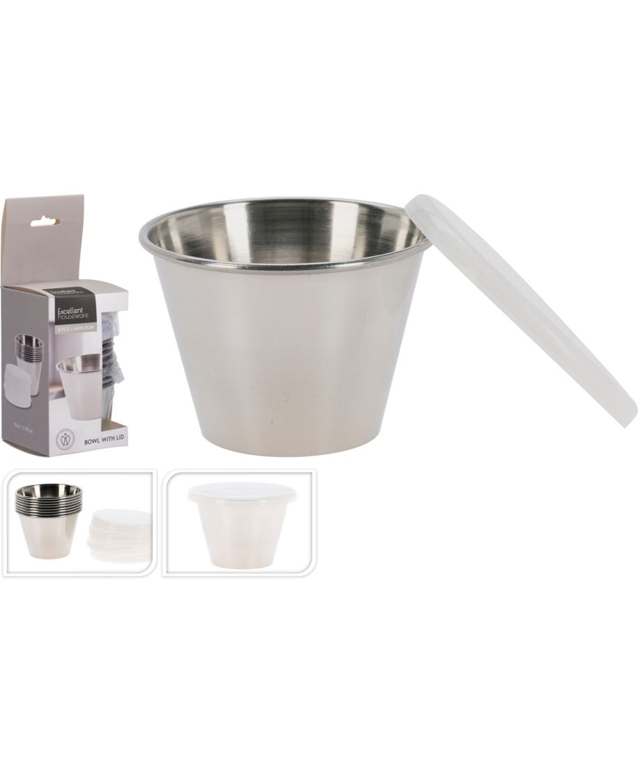 ZESTAW MISECZEK 8 SZT Z POKRYWKĄ