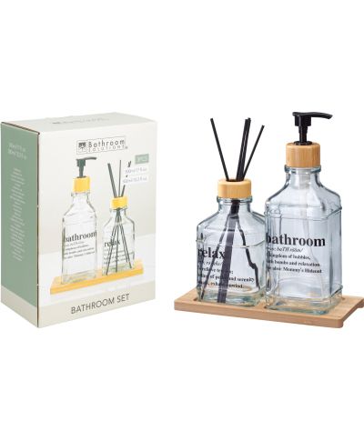 ZESTAW ŁAZIENKOWY SZKLANY 3 SZT