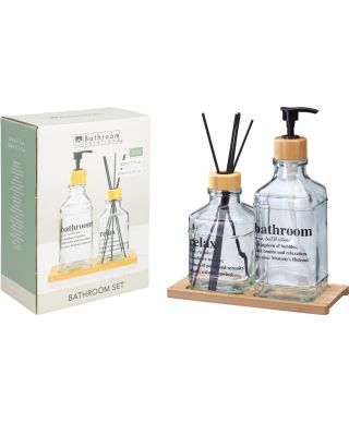 ZESTAW ŁAZIENKOWY SZKLANY 3 SZT