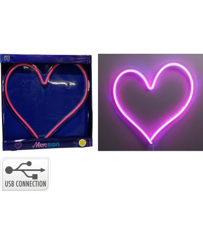 NEON SERCE WANDDECO 34X32CM