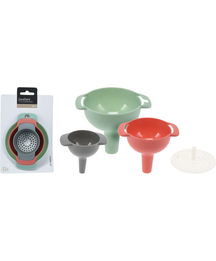 KOMPLET 3 LEJKÓW+SITKO95X10,8X8,5cm ,6x7,5