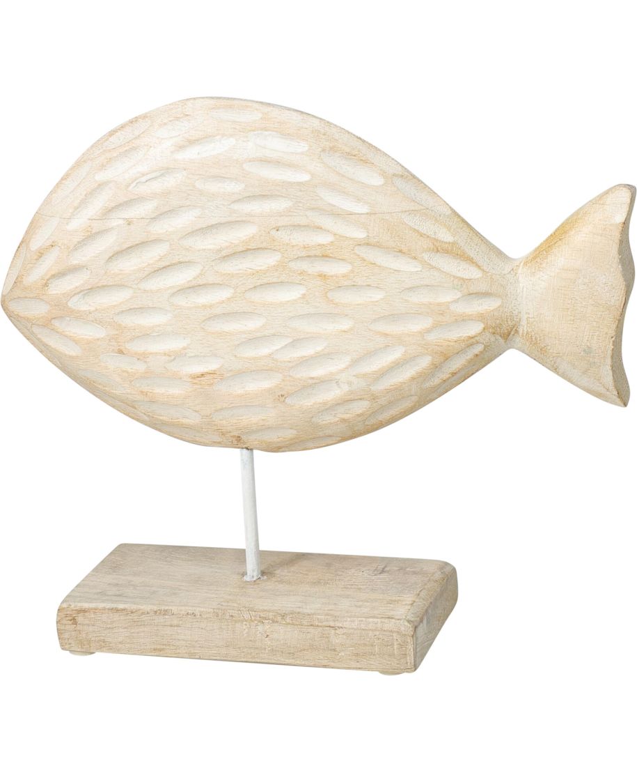 RYBA DEKORACYJNA 22CM BIAŁE PRANIE