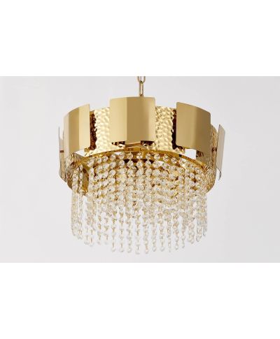 NOWOCZESNY ŻYRANDOL KRYSZTAŁOWY ZŁOTY DIONA D40