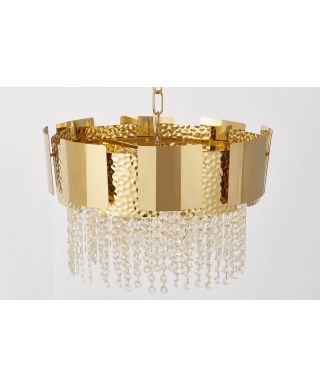 NOWOCZESNY ŻYRANDOL KRYSZTAŁOWY ZŁOTY DIONA D40