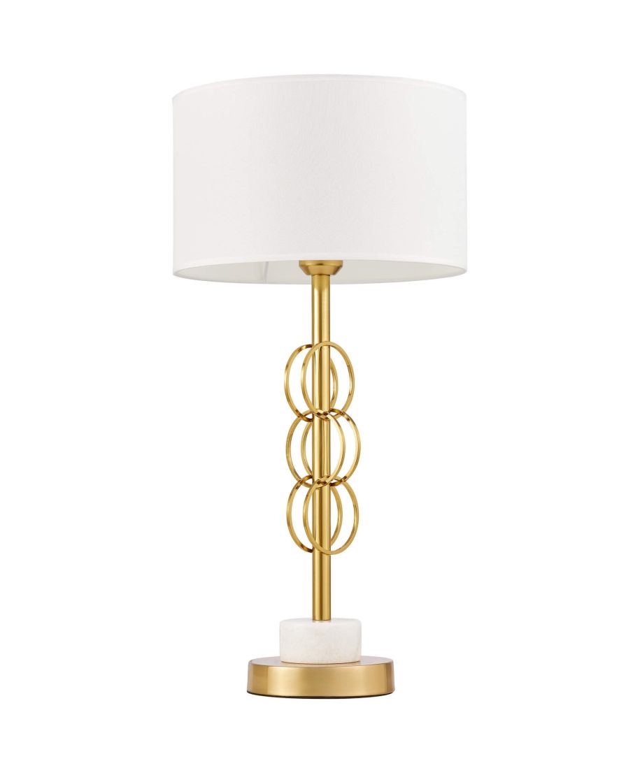 GLAMOUR LAMPA NOCNA Z MARMUREM BIAŁA AZZARIA