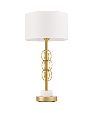 GLAMOUR LAMPA NOCNA Z MARMUREM BIAŁA AZZARIA