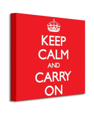 Keep Calm and Carry On (Red) - Obraz na płótnie