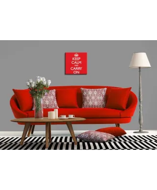 Keep Calm and Carry On (Red) - Obraz na płótnie